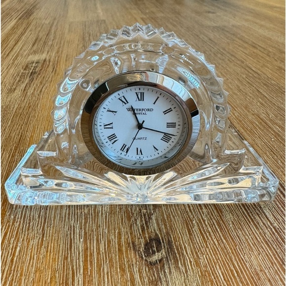 Waterford Crystal Silver Bezel Classic Heritage Timeless Small Desk Clock - Picture 1 of 8